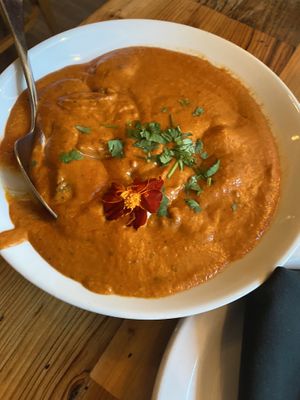 Vegan Tikka Masala with Potatoes and Soy Curls  at Maruti Indian Restaurant  in Portland