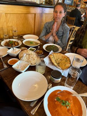 We turned the whole table into a thali at Maruti Indian Restaurant  in Portland