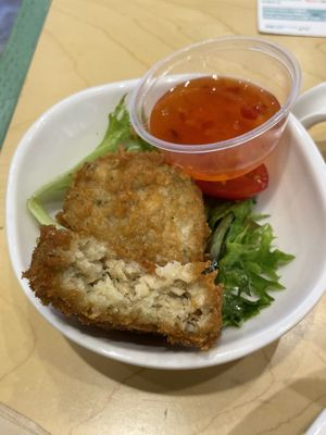 Omni crab cake   at Green Common - Harbour City in Kowloon