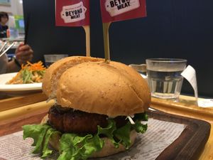 Teryaki (beef) Beyond Burger - delicious! at Green Common - Harbour City in Kowloon