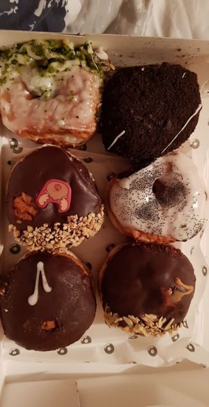 Flavours include oreo and lemon/poppy seed. at The Rolling Donut - Bachelors Walk in Dublin