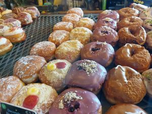 Offer filled and not filled. I dare you to try them all :) at The Rolling Donut - Bachelors Walk in Dublin