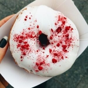 vegan donut at The Rolling Donut - Bachelors Walk in Dublin
