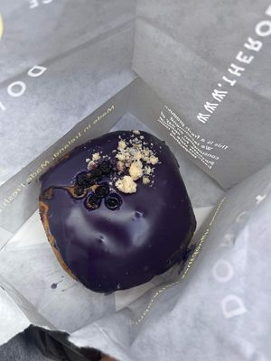 Vegan blueberry donut  at The Rolling Donut - Bachelors Walk in Dublin