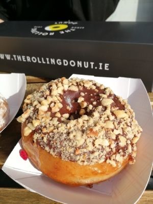Vegan Chocolate Hazelnut Donut at The Rolling Donut - Bachelors Walk in Dublin