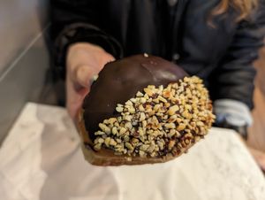 Ferrero rocher vegan doughnut at The Rolling Donut - Bachelors Walk in Dublin