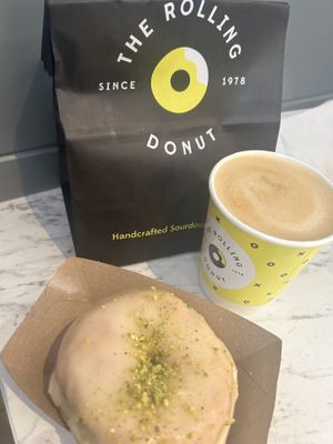 Vanilla and pistachio   at The Rolling Donut - Bachelors Walk in Dublin