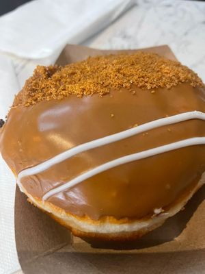 Biscoff style vegan donut at The Rolling Donut - Bachelors Walk in Dublin