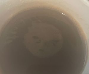 Face in my coffee at The Rolling Donut - Bachelors Walk in Dublin