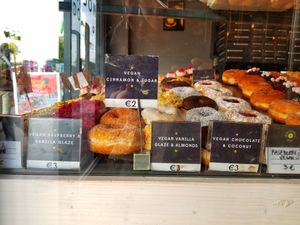 6 vegan options on the day I visited.  at The Rolling Donut - Bachelors Walk in Dublin