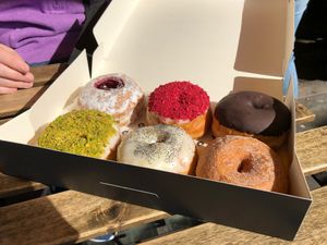 Some of the vegan options at The Rolling Donut - Bachelors Walk in Dublin