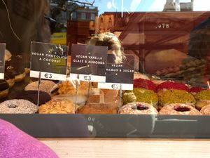 Clearly Labelled Vegan Options at The Rolling Donut - Bachelors Walk in Dublin