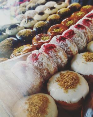 Pretty glass window.   at The Rolling Donut - Bachelors Walk in Dublin