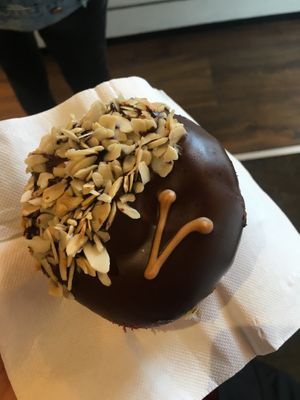 Peanut Butter & chocolate donut - 3€ at The Rolling Donut - Bachelors Walk in Dublin