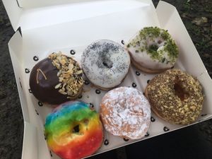 The pride donut was my fave at The Rolling Donut - Bachelors Walk in Dublin