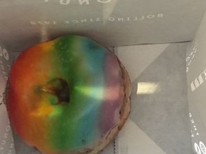 Vegan Pride Vanilla Ring special edition  at The Rolling Donut - Bachelors Walk in Dublin
