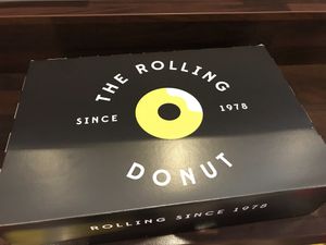 Donut box at The Rolling Donut - Bachelors Walk in Dublin