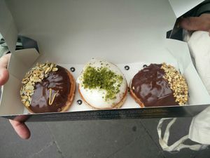 Peanut butter, pistachio & Ferrero Rocher at The Rolling Donut - Bachelors Walk in Dublin