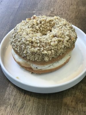 Coffee and walnut donut at The Rolling Donut - Bachelors Walk in Dublin