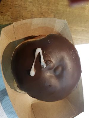 The Vegan Dub (custard filling) at The Rolling Donut - Bachelors Walk in Dublin