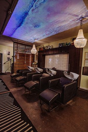 Relaxing shampoo area at Virtue Salon in Columbus