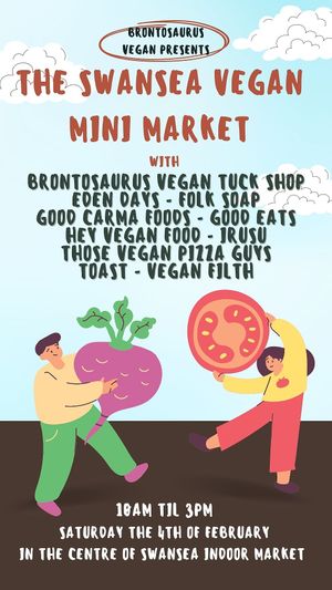 2023 Mini Markets   at Brontosaurus Vegan Lifestyle Store in Swansea
