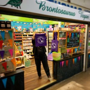  at Brontosaurus Vegan Lifestyle Store in Swansea