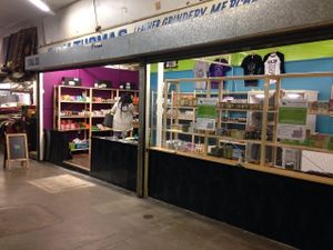 outside view of the store at Brontosaurus Vegan Lifestyle Store in Swansea