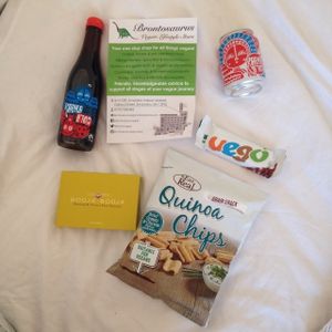 vegan food haul from brontosaurus at Brontosaurus Vegan Lifestyle Store in Swansea