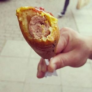 Vegan American Corndog at Sicily to Seattle in Newport