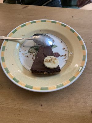 Tarte au chocolat at La Vege Table in Reims