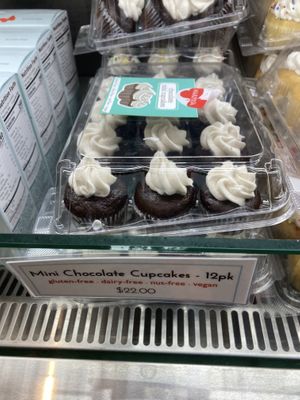 Mini chocolate cupcakes at Mariposa Baking Company in San Francisco