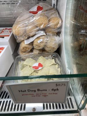 Hot dog buns at Mariposa Baking Company in San Francisco