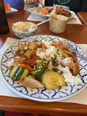 All the veggies and tofu in the sweet and sour tofu  at Bangkok Thai Cuisine  in Plymouth