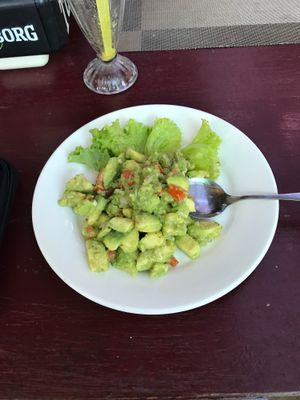 Fresh avocado salad. Very tasteful! at Golden Bamboo in Bagan