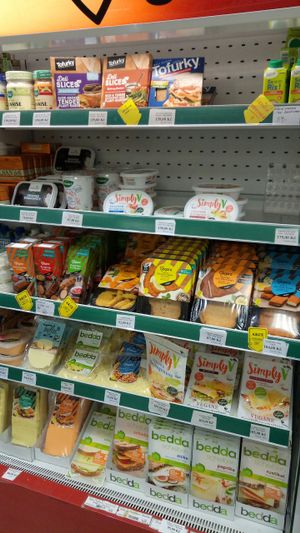 Cheese, "meat" and other things at World Vegan in Prague