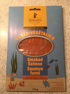 Amazing vegan salmon  at World Vegan in Prague