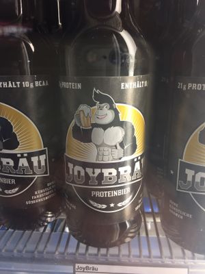 Protein beer  at World Vegan in Prague
