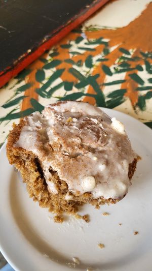 Chai cupcake with crispy icing   at Wholefoods in Clayton