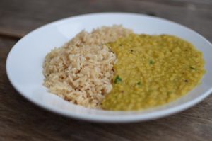 Dhal and rice at Wholefoods in Clayton