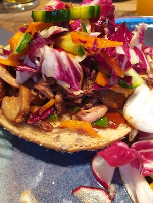 Jackfruit Burger at Fischer Ammersee in Stegen Am Ammersee