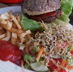 Vegan burger .... at Vegan To Order in Windhoek