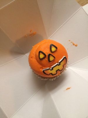 Pumpkin spice cupcake! at Two Birds Baking Company in Fullerton