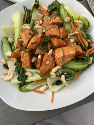 asian stir fry with sweet potatoes  at Divya's Kitchen in New York City