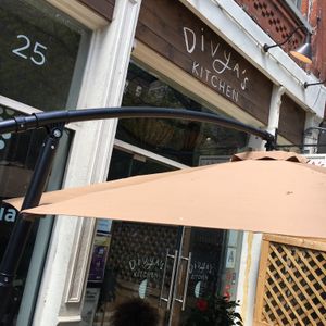 Outside Divya. at Divya's Kitchen in New York City