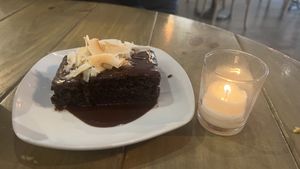 Chocolate coconut cake  at Divya's Kitchen in New York City