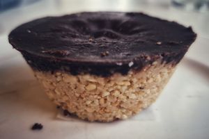 Raw vegan peanut cup at Abracadabra Cafe & Bar in Rotorua