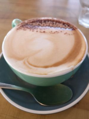 Best almond milk coffee I've had in new Zealand at Abracadabra Cafe & Bar in Rotorua