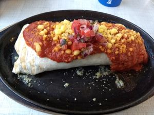 Vegan baked burrito (brunch menu) at Abracadabra Cafe & Bar in Rotorua