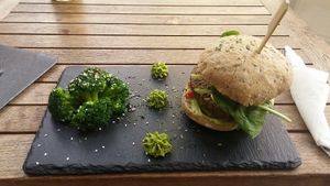 Terra nova burger at Sanissimo - Principe Pio in Madrid